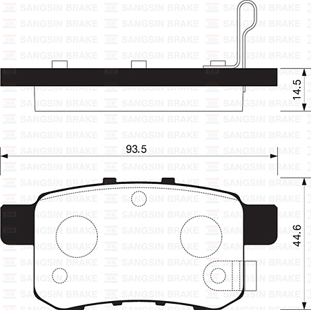 SANGSIN SP2103 Arka Fren Balata Honda Accord 2.0l R20a3 Cu Kasa 08-> - Aşınma Ikaz Soketli
