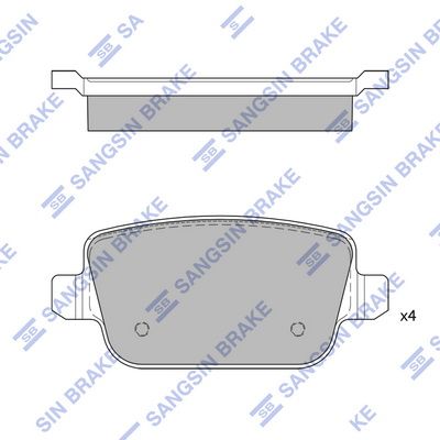 SANGSIN SP2101-R Arka Fren Balata Land Rover Freelander 06-> / Ford Mondeo Iv 07-> / Focus Ii. Galaxy Ii. S-Max / Vol Vo S80 10->. Xc70 07->