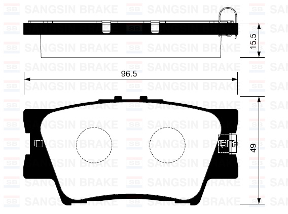 SANGSIN SP2081 Arka Fren Balata Toyota Rav4 2.0l 1az-Fe Aca30 Aca31 06-12 / 2.0l 1ad-Ftv D4-D Ala40 12->