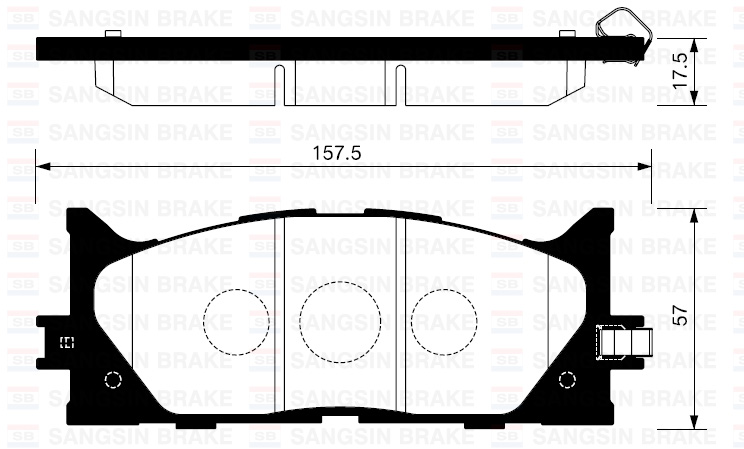 SANGSIN SP2080 Balata Ön Disk Toyota Camry 06-11