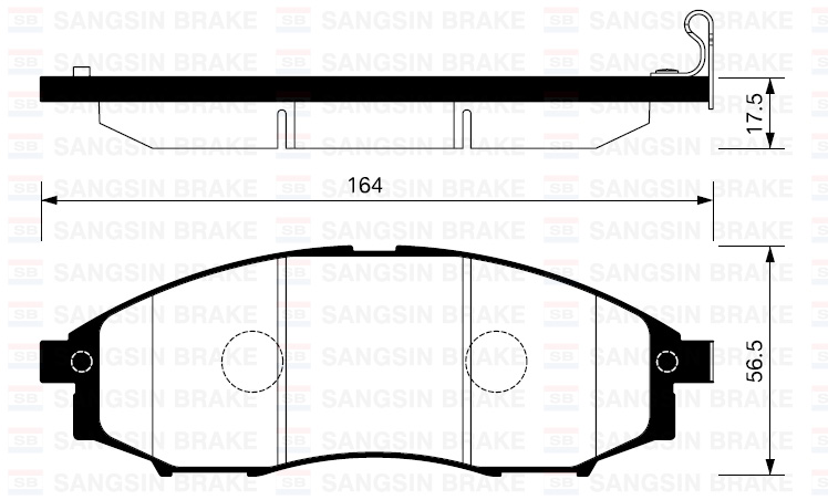 SANGSIN SP2078 Ön Fren Balata Nissan Skystar 2.5l Yd25ddti D22 4x2 4x4 03-> / Pathfinder 3.2l Qd32eti R50 4x4 97-04