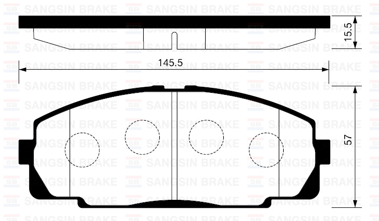 SANGSIN SP2077 Ön Fren Balata Toyota Hiace 2.5l 2kd-Ftv Klh12 Klh22 D-4d 07-12