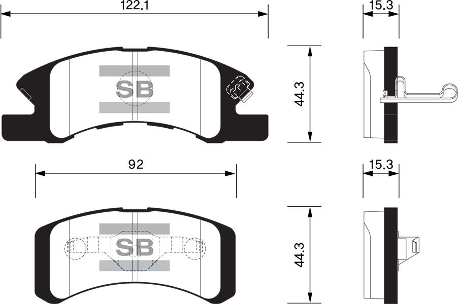 SANGSIN SP1611 Balata Ön Disk Daihatsu Coure 1.0 12v 03-07 Gdb3558