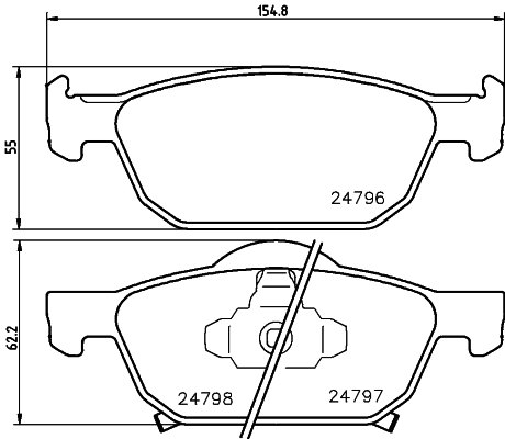 SANGSIN SP1605 Ön Fren Balata Honda Accord 2.0l R20a3 Cu Kasa 08->
