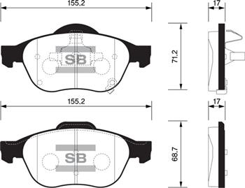 SANGSIN SP1574 Ön Fren Balata Toyota Avensis 2.0l 1cdftv Cdt220 99-02 Arka Frenler Disk Tipi İse