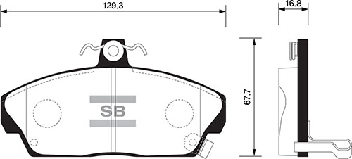 SANGSIN SP1571 Ön Fren Balata Honda Civic 1.6l D16 Vtec Vti 01-05 / 1.6l D16a Euro 96-99