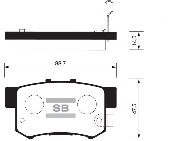 SANGSIN SP1486 Ön Balata Impreza 2.0 Wrx Turbo 12.02 > 2.0 Wrx Turbo Kombi 2.0 Turbo 00 > Gdb3307-Gdb3131