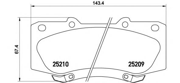 SANGSIN SP1484 Ön Fren Balata Toyota Hilux Vigo 2.5l 2kdftv Kun35 4x4 10->