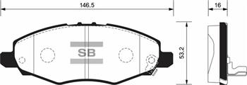 SANGSIN SP1412 Ön Fren Balata Toyota Hilux Vigo 2.5l 2kdftv Kun15 4x2 05-07