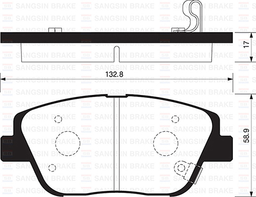 SANGSIN SP1398 Balata Ön Disk Hyundai Sonata 09 > Kia K5-Optima 1.7-2.0-2.4 12 >