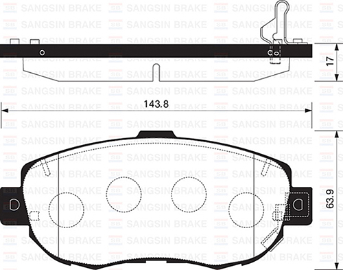 SANGSIN SP1386 Balata Ön Disk Lexus Gs-Is-Sc 05 > Gdb1241-Gdb3235-Gdb1184
