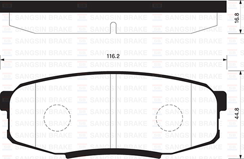 SANGSIN SP1382 Arka Fren Balata Toyota Landcruiser 4.5l 1vd-Ftv Vdj200 Dizel D4-D 08-> 4.6l 2uz-Fe Uzj200 V8 08->