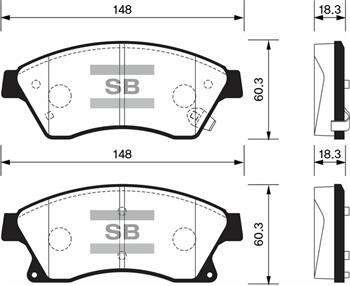 SANGSIN SP1362 Ön Balata 15 Inc Astra J 1.3 Cdti-1.4-1.4 Turbo-1.6 1.7 Cdti 2.0cdti 10>Aveo 11>Cruze 11>