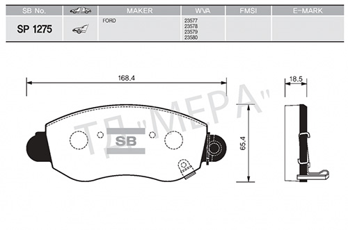 SANGSIN SP1275 On Fren Balatasi Transit V184 01>06 A.Ceker