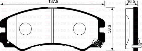 SANGSIN SP1267 Ön Balata Frontera 92-98 Isuzu Tropper 91 > Gdb1186-Gdb3162