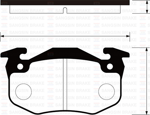 SANGSIN SP1242 Arka Fren Balatasi Peugeot P106 96>04 P205 87>98 P206 00>09 P306 97>01 P309 89>93 Citroen Saxo 96>04 Xsara 97>05 Zx 92>97 Renault R9-R19- Mgn I-Clio I-Ii İnce Tip