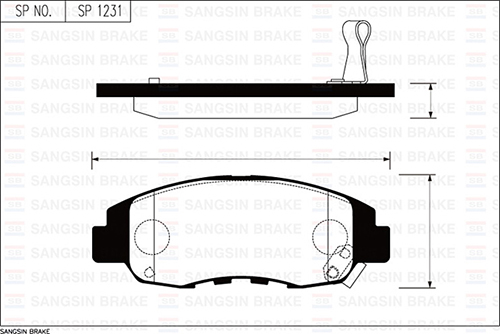 SANGSIN SP1231 Ön Fren Balata Honda Accord 2.0l F20a F20b Cb Cd Kasa 90-95