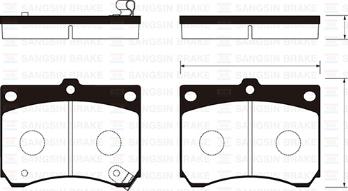 SANGSIN SP1216 Ön Fren Balata Mazda 323 Familia Lantis 1.8l Bp Dohc Ba Kasa 96-98
