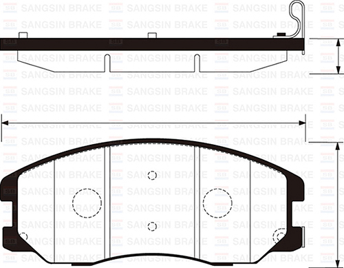SANGSIN SP1204 Ön Fren Balata Chevrolet Captiva 2.0l 2.4l 06->