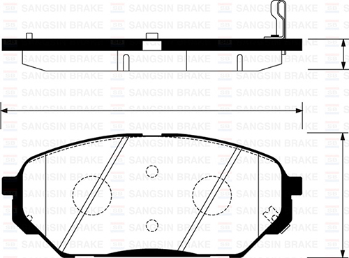 SANGSIN SP1203 Ön Balata Ix55 3.8 V6 4wd-3.0 V6 Crdi 4wd 08 > Gdb3527