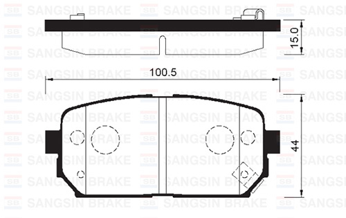SANGSIN SP1197 Arka Balata Kia Carens Ii 2.0 Crdi 02 > Carens Iii 2.0 Crdi-1.6 Crdi 06 > Gdb3462