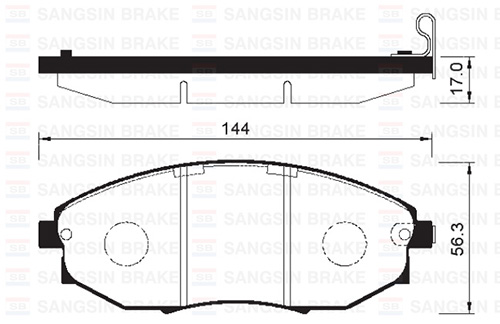 SANGSIN SP1193 Ön Fren Balata Chevrolet Epica 2.0l 2.5l 06->