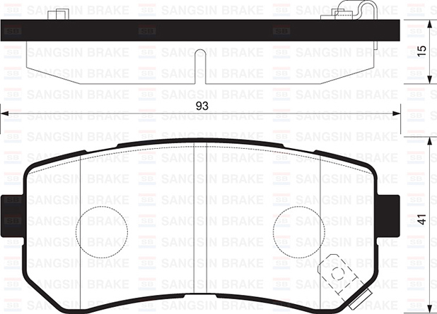SANGSIN SP1187 Arka Fren Balata Hyundai Accent Era 1.4l G4ee 06-10 / İ30 1.4l 1.6l 08-> / İx35 1.6l G4fd Gdi 11-> / Kia Ceed 1.4l 1.6l 07-> / Sportage 1.6l G4fd Gdi 09-> / Rio 1.4l 1.6l 05-> Sürtünme Yüzeyi Eğik