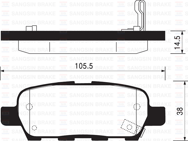 SANGSIN SP1184 Arka Fren Balata Nissan X-Trail 2.0l Qr20 T30 01-07