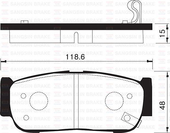 SANGSIN SP1178 Arka Fren Balata Hyundai Santafe 2.0l Crdi 06-> 2.2l D4eb 06-09