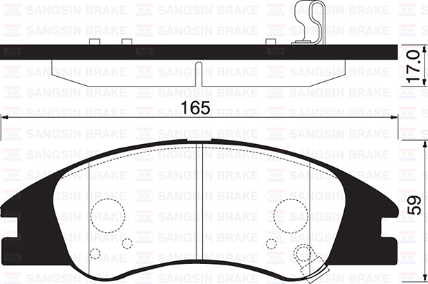 SANGSIN SP1167 Ön Fren Balata Kia Cerato 2.0l D4ea Dizel 04-06 / 1.6l G4ee Benzinli 05->