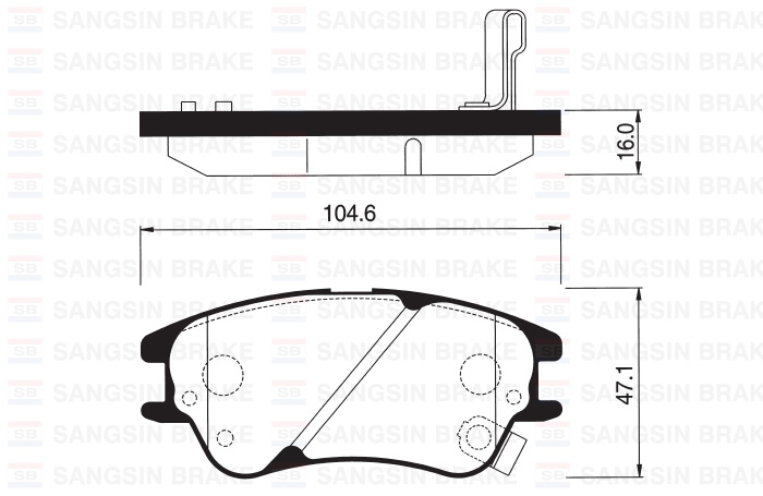 SANGSIN SP1149 Ön Fren Balata Hyundai Atos 1.1l G4hg 06->