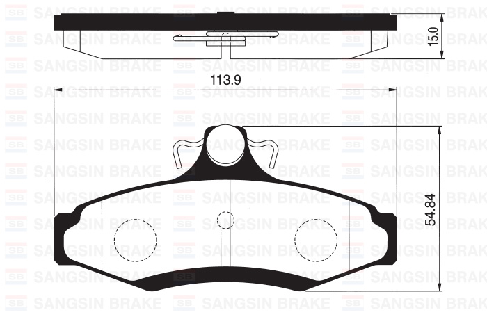 SANGSIN SP1114 Arka Balata Chevrolet-Daewoo Nubira 2.0 Cdx 97 > Leganza 2.0-2.2 99 > Gdb3172