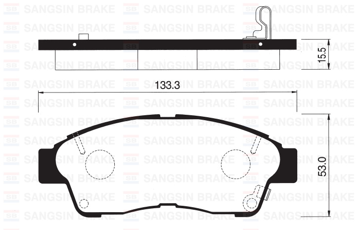 SANGSIN SP1110 Ön Fren Balata Toyota Corolla 1.6l 4a-Fe Enjeksiyonlu Ae101 Ae111 92-00 / Carina E. Corona 2.0l 3s-Fe St191 St191e 92-98 / Rav4 2.0l 3s-Fe Sxa10 95-00
