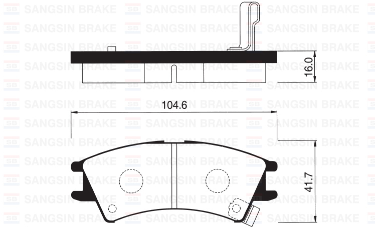 SANGSIN SP1096 Ön Balata Atos 1.0i 98-01 Atos Prime 1.0i 99-01 Atos Spririt 99 > Gdb3165