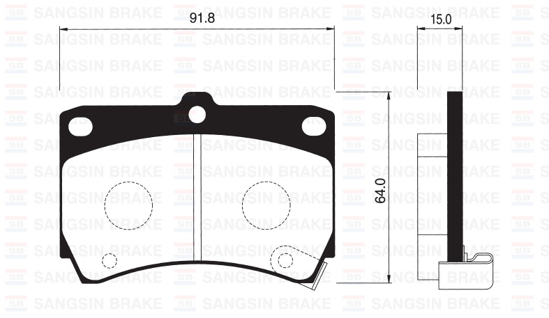 SANGSIN SP1067 Ön Fren Balata Mazda 323 1.6l B6 Bg Kasa 89-95 / 1.5l Z5 Dohc Ba Kasa 96-98