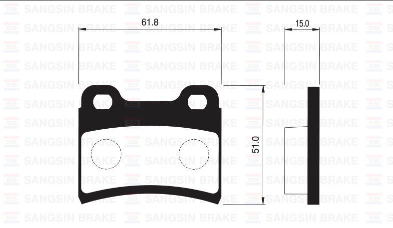 SANGSIN SP1064 Arka Balatasi Escort 90-98 Sephia 1.5 96-98 1.8 97-98 Gdb1124