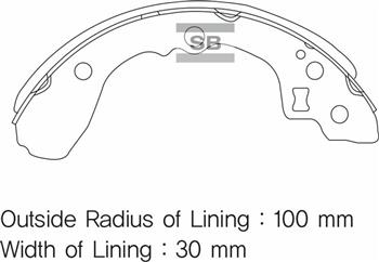 SANGSIN SA134 Arka Kampana Pabuç Balata Kia Rio 1.5l A5d Dohc Yumurta Kasa 00-05 / 1.3l A3e Sohc Yumurta Kasa 00-05