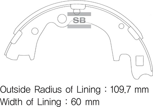 SANGSIN SA100 Arka Kampana Pabuç Balata Hyundai H-1 2.5l D4cb Libero Kamyonet 01->