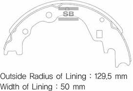 SANGSIN SA044 Arka Kampana Pabuç Balata Kia Besta 2.2l R2 92-98 / Mazda E2200 2.2l R2 Rf 91->
