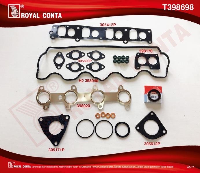 PAY-CA5560 Ust Takim Contasi Sil Kapaksiz ( Fiat   Doblo Marea Brava Bravo Punto Idea Stilo 1.9jtd )