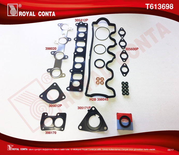 COR 83417113 Takim Conta Üst S.K.Siz Doblo/Stilo