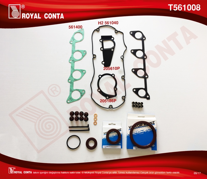 OTOCONTA 41707502S Mot Tk Conta Skc Siz Skt Keçeli Subap Lastikli P206-P307-P406-Citroen Xantia 2.0hdi Dw10