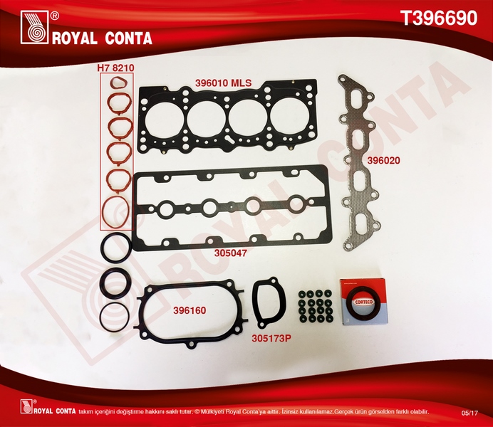 ZGS057 Motor Takim Conta Keceli  Fiat Palio - Albea 1.2i 16v