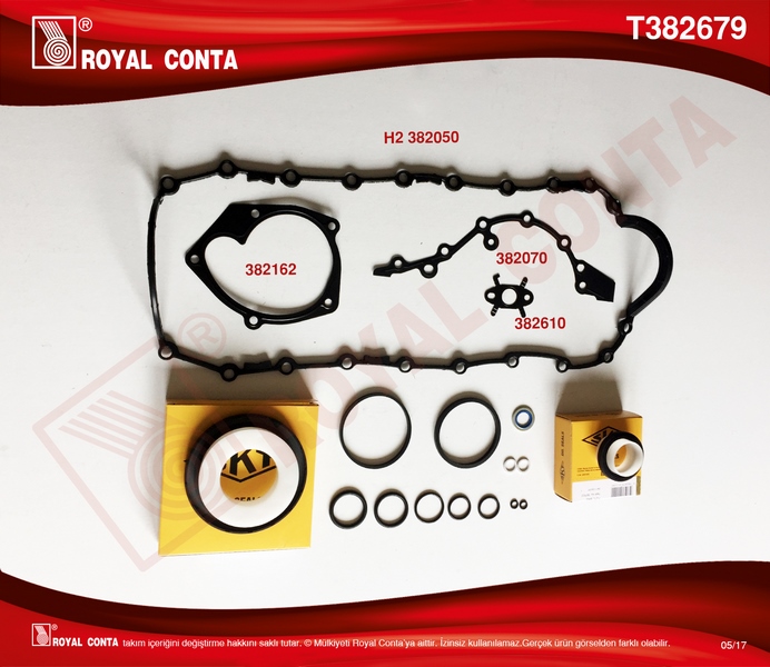 ROYAL T382679 Alt Takim Conta Skt Keçeli Clio-Mgn 1.5 Dci