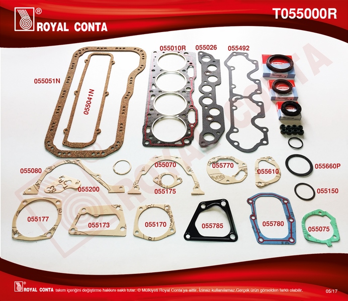 ROYAL T055000R Motor Takim Conta Corteco Keçeli Tmpr-Tipo 1.6