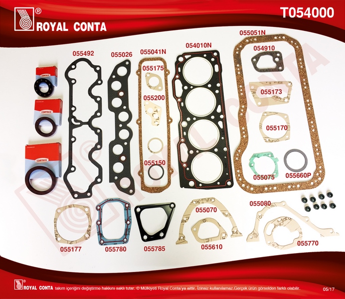 ROYAL T054000 Motor Takim Conta Skt Keçeli Tipo-Uno 1.4