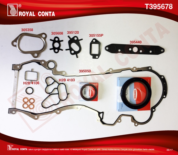 SKT 4C-005-10 Tam Takim Conta Linea-Egea-Albea-Doblo-Fiorino-Punto-Panda Ptfe Teflon Keçeli-Silindir Kapak Conta