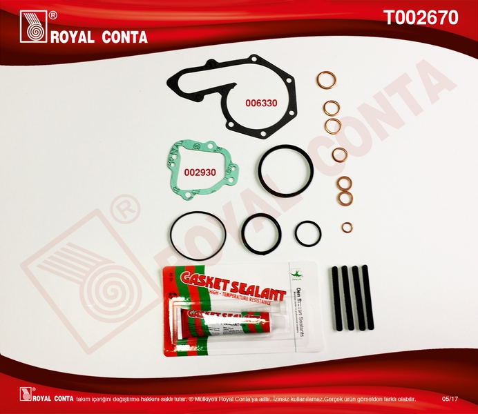 ROYAL T002670 Alt Takim Conta Keçesiz R11 Flash-R21 Mngr F2n 1.7