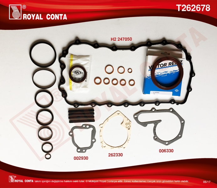 ROYAL T262678 Motor Alt Takim Conta Skt Keçeli Krt Cntli Kng-Exp1.9 F8q 247678
