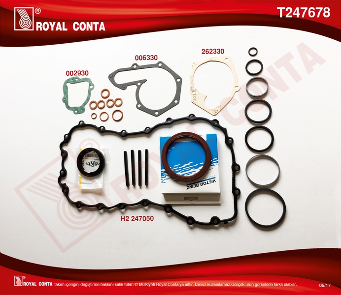 ROYAL T247678 Alt Takim Conta Skt Keçeli Clio-Mgn-R19-Exp 1.9 D F8q